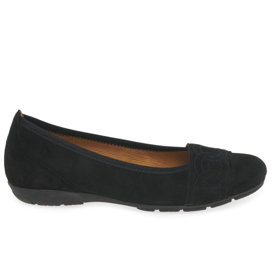 Daim Noir Ressemblance Dames Chaussures Gabor | Exclusif